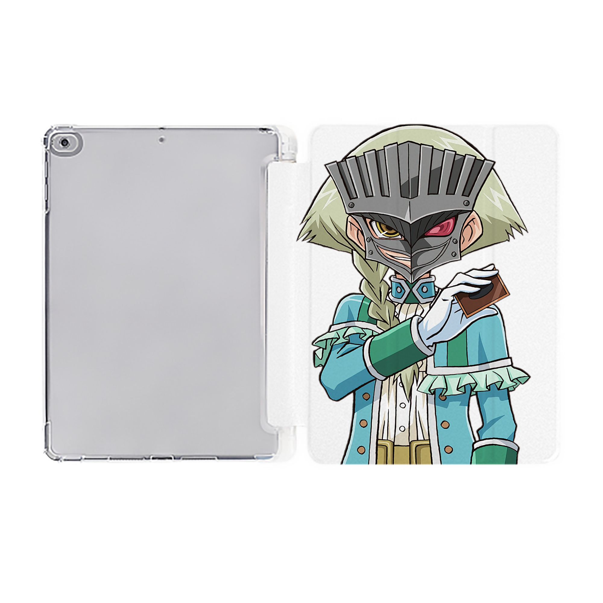 （画像用） 遊☆戯☆王 Yu-Gi-Oh! IPad ケース ペン収納付き 三つ折りスタンド PUレザー×シリコン 対応機種9.5/10.5/10.9インチ